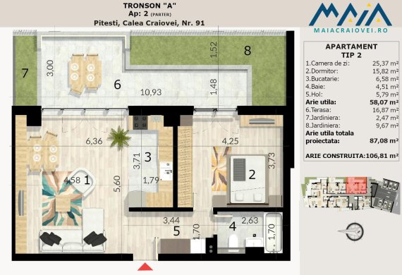 Apartament 2 Camere - T2